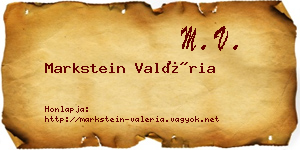 Markstein Valéria névjegykártya
