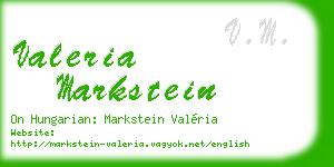 valeria markstein business card