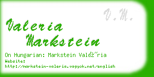 valeria markstein business card